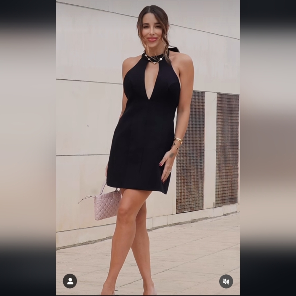 Zara HALTER BOW MINI DRESS - Picture 10 of 16